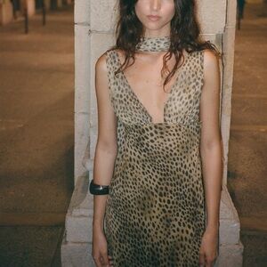 ANIMAL PRINT FOULARD DRESS 🐆